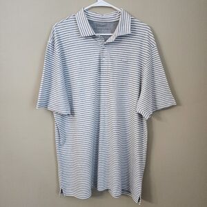 Old Point Clear Size XL Gray and White Striped Shirt polo